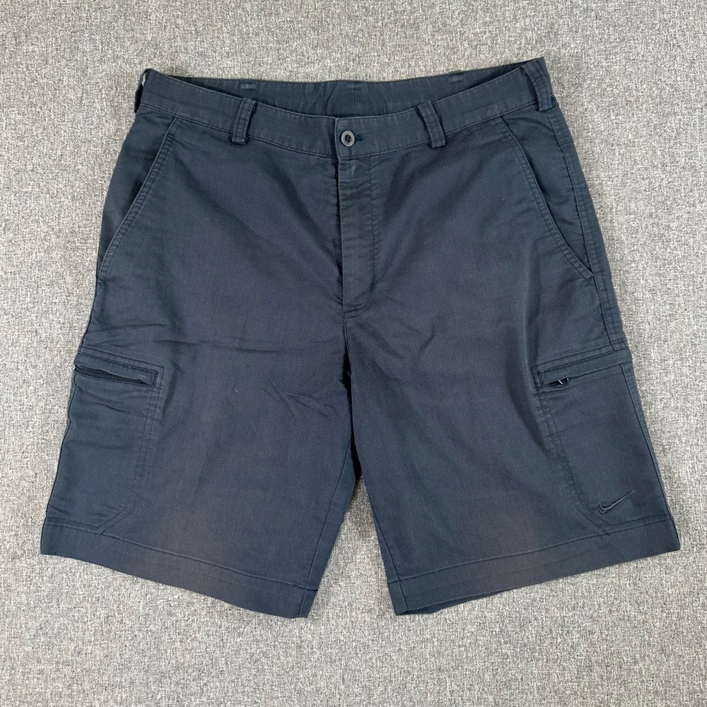 Nike Golf Dri-FIT Cargo Shorts Mens 32 Navy Blue Tech Performance Casual 9 In